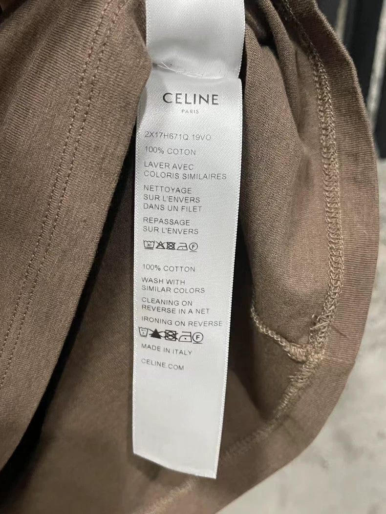 Celine Short Sleeve T-Shirt in Brown