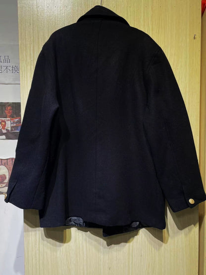 Dior Black Alpaca Wool Long Coat