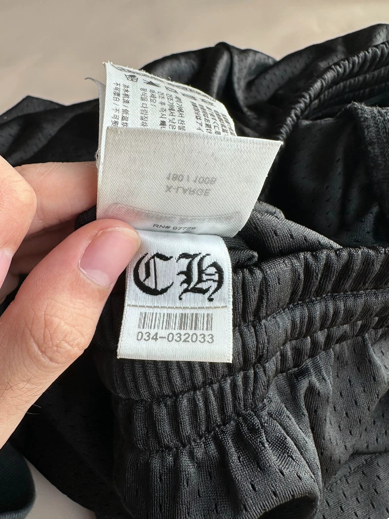 Black Mesh Hockey Shorts by Chrome Hearts