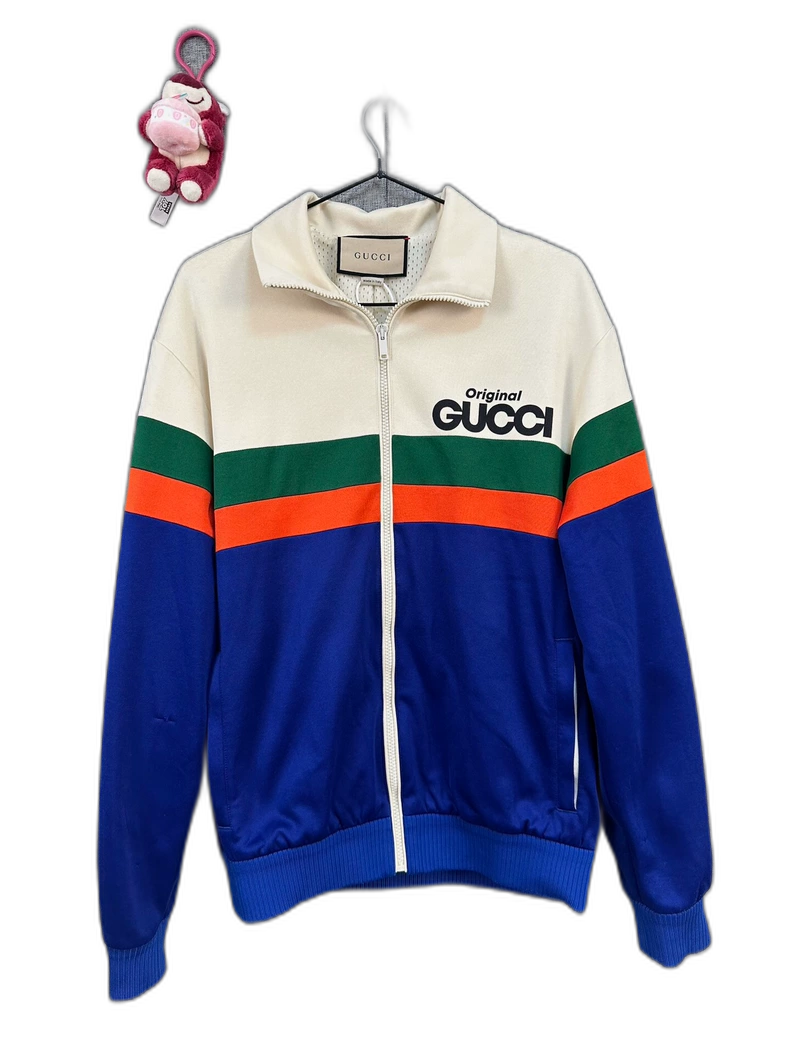 Gucci Color Block Jacket in Blue and White