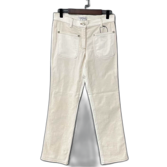 Chanel Beige Denim Trousers 99%