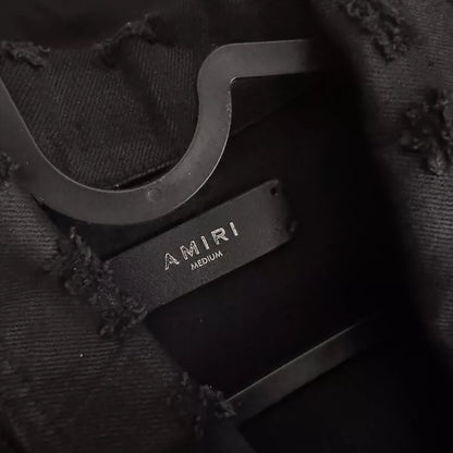 Amiri Destroyed Denim Trucker Jacket M