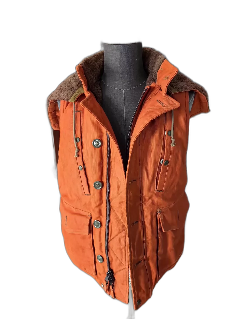 Orange Alpaca Wool Vest from Freewheelers