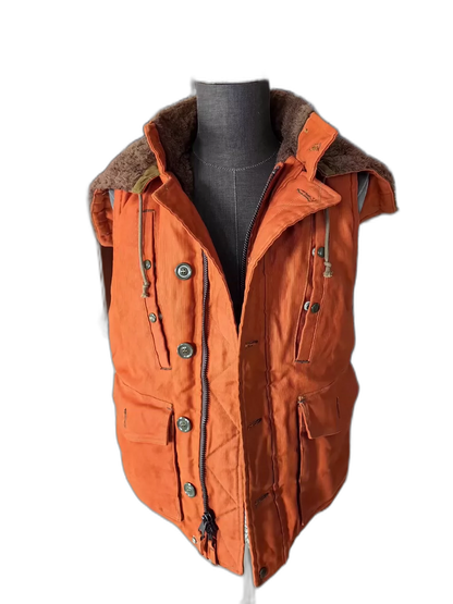 Orange Alpaca Wool Vest from Freewheelers