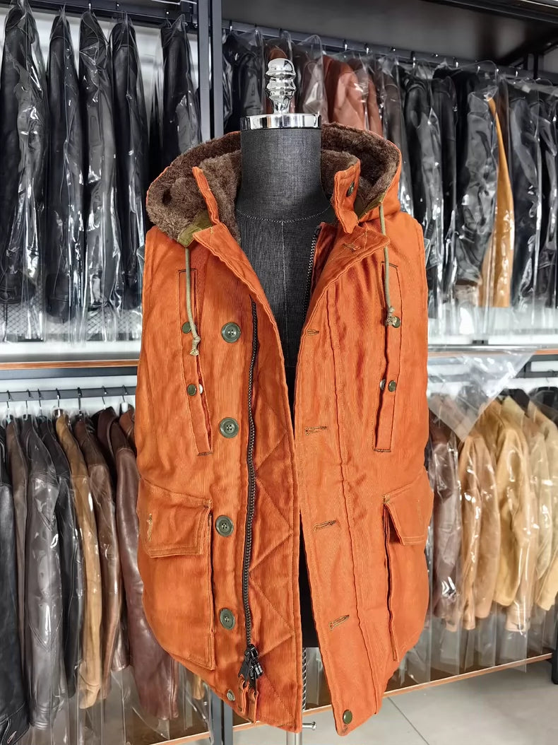 Orange Alpaca Wool Vest from Freewheelers