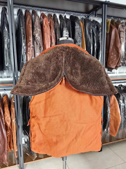 Orange Alpaca Wool Vest from Freewheelers