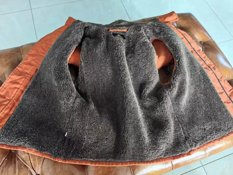 Orange Alpaca Wool Vest from Freewheelers