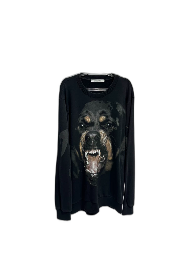 Givenchy Show style dog head fleece-lined sweatshirt