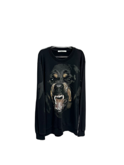 Givenchy Show style dog head fleece-lined sweatshirt