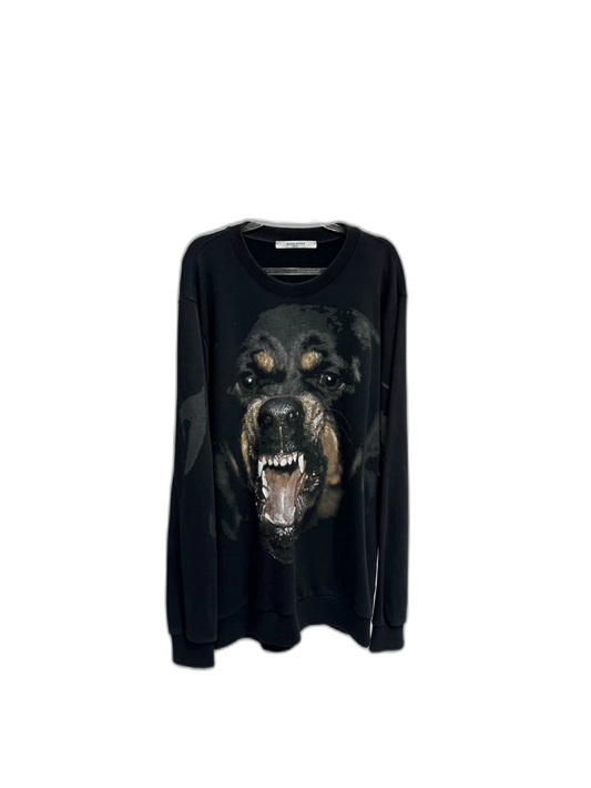 Givenchy Show style dog head fleece-lined sweatshirt