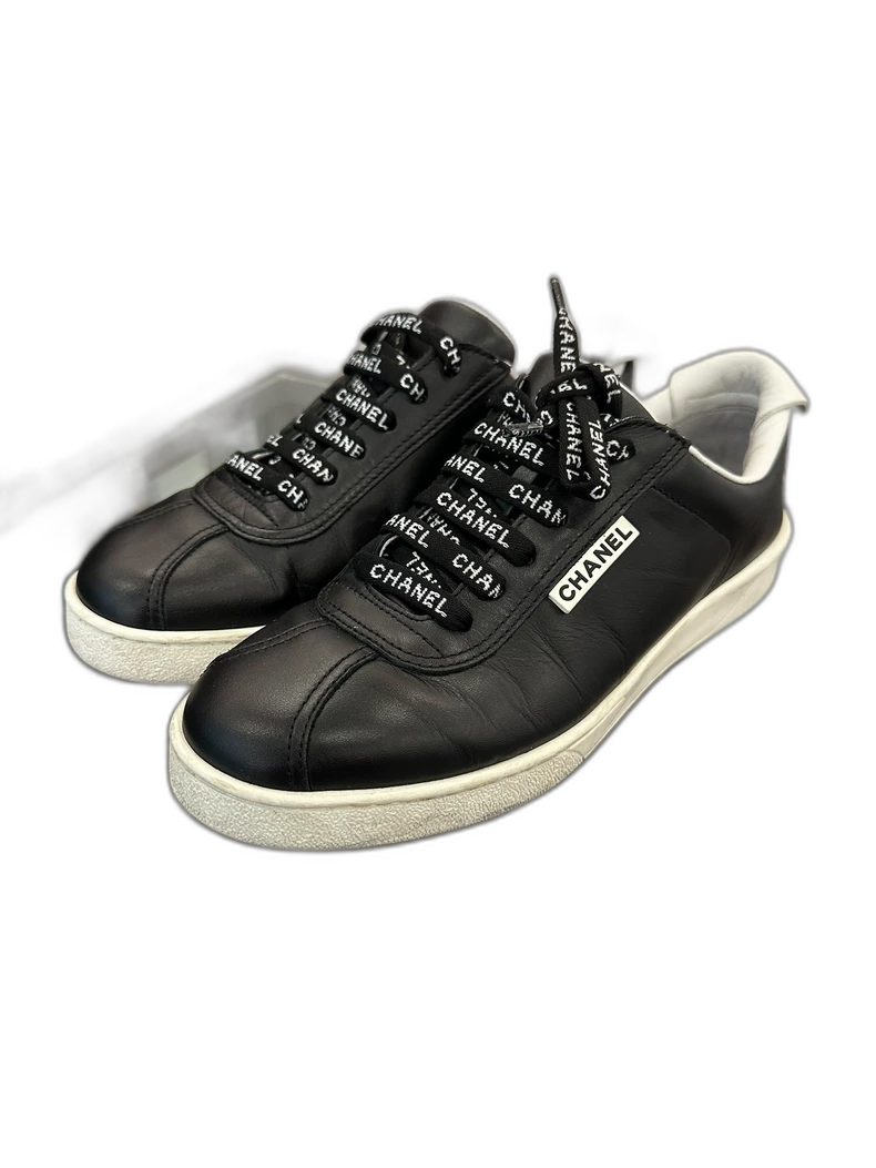 Chanel Black Logo Sneakers for Women