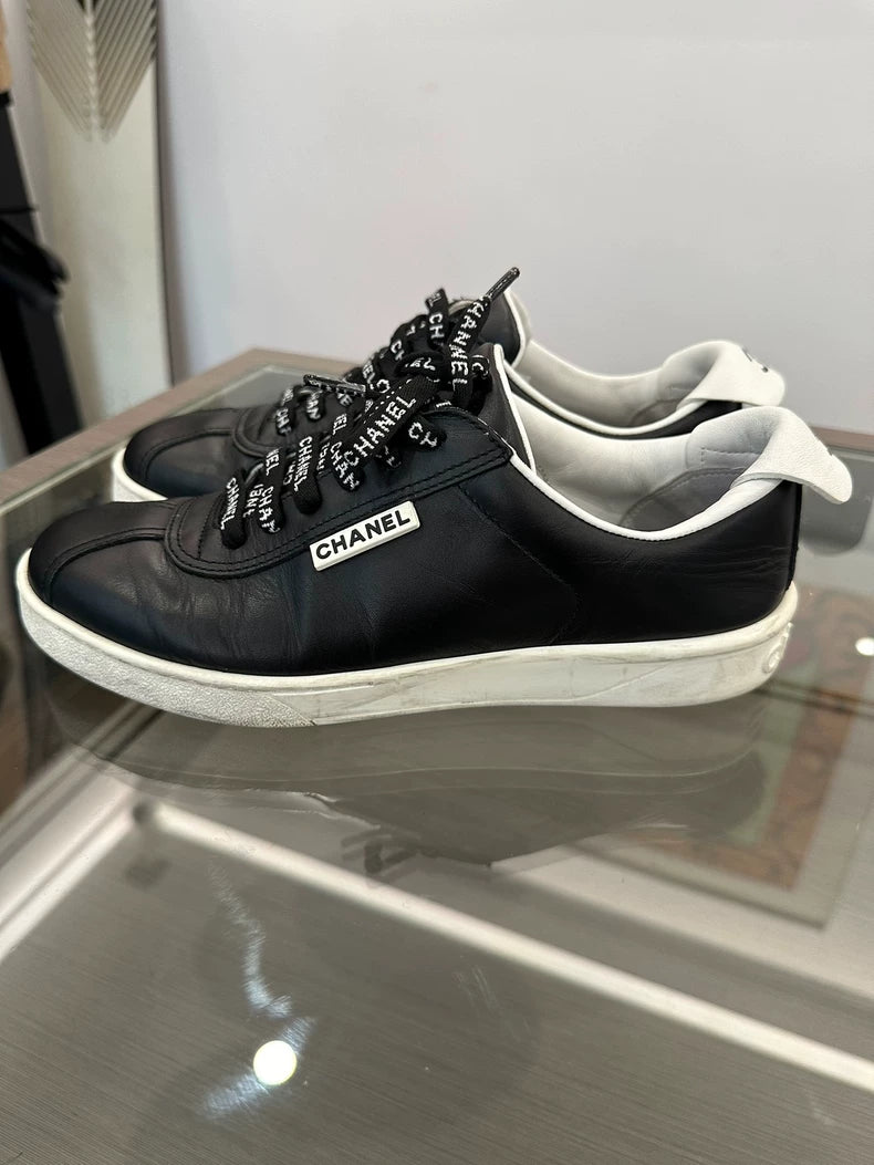 Chanel Black Logo Sneakers for Women