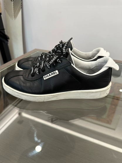 Chanel Black Logo Sneakers for Women