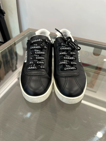 Chanel Black Logo Sneakers for Women