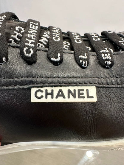 Chanel Black Logo Sneakers for Women