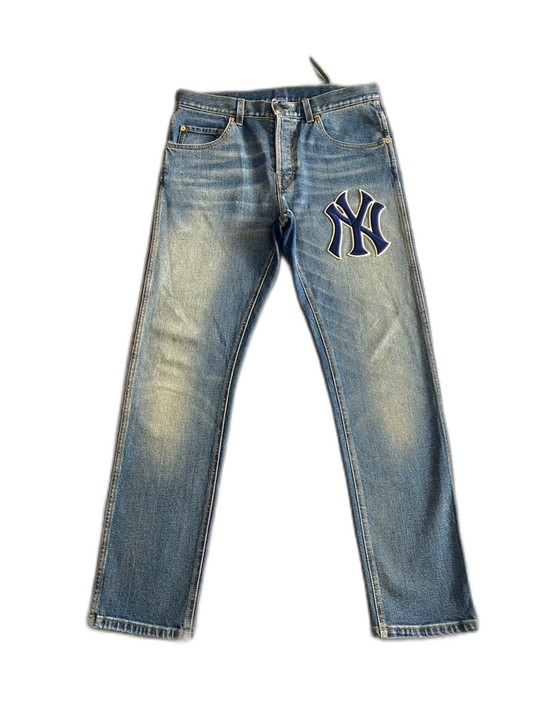 Gucci x MLB Men's Denim Pants-zp