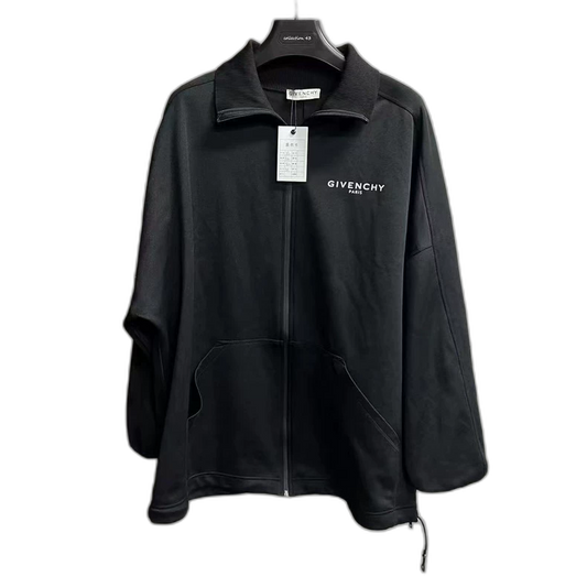 Givenchy Black Logo Zip Jacket Coat