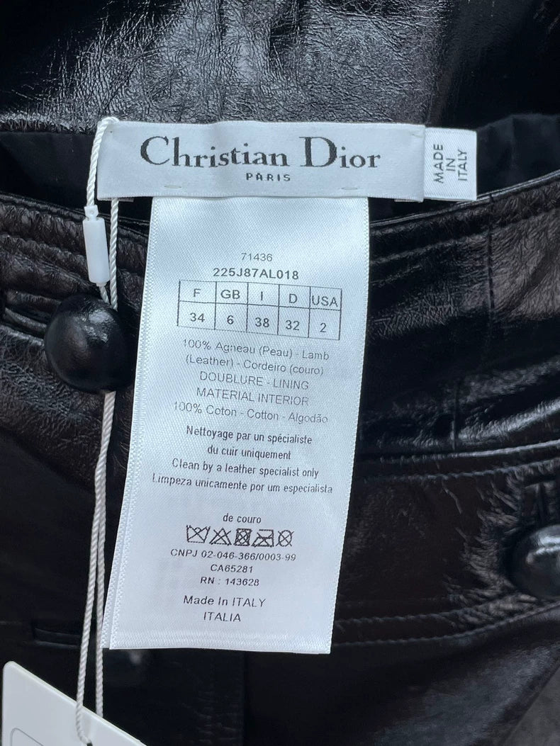Dior Leather Skirt in Excellent Condition