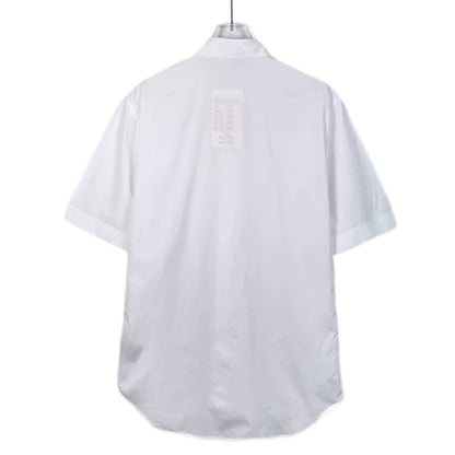 Dior White Logo Cotton Short Sleeve Shirt