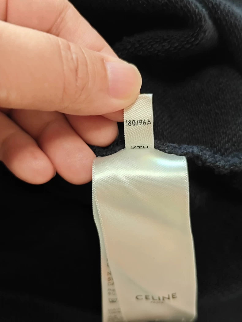 Celine Black Hoodie with Graphic Print