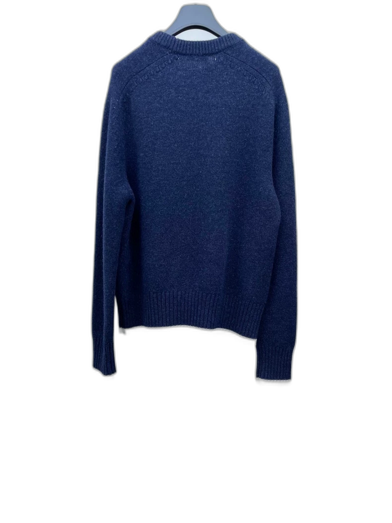 Dior Navy Blue Embroidered Knit Sweater