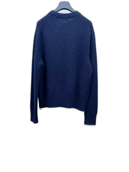 Dior Navy Blue Embroidered Knit Sweater