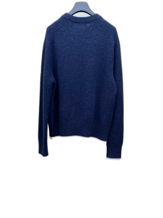 Dior Navy Blue Embroidered Knit Sweater