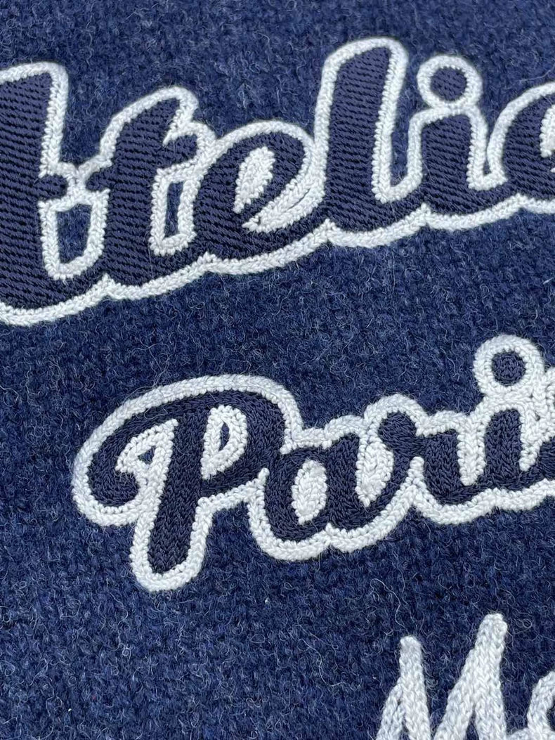 Dior Navy Blue Embroidered Knit Sweater