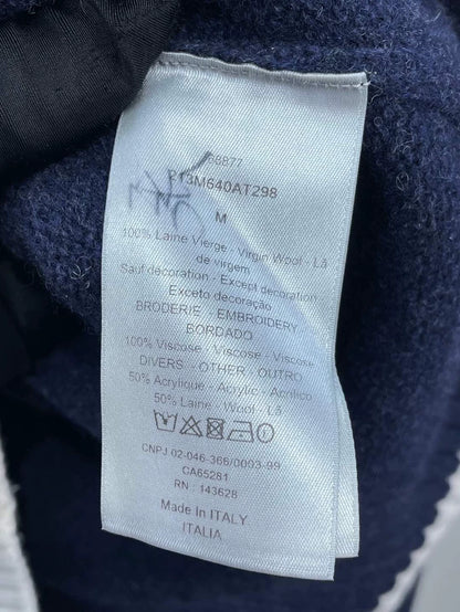 Dior Navy Blue Embroidered Knit Sweater