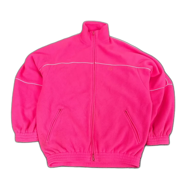 Balenciaga Pink Fleece Zip-Up Jacket