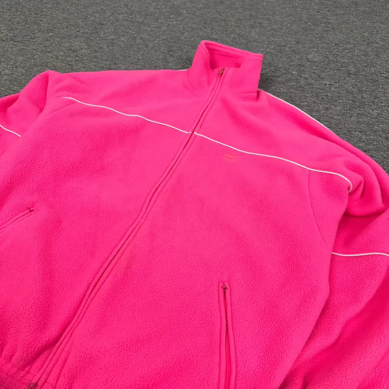 Balenciaga Pink Fleece Zip-Up Jacket