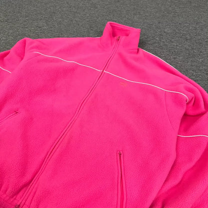 Balenciaga Pink Fleece Zip-Up Jacket