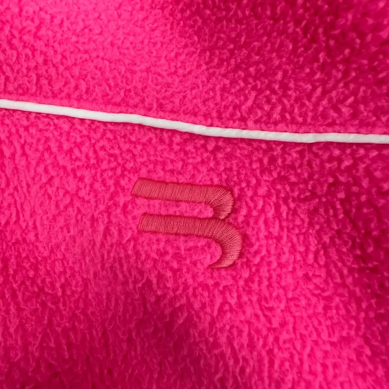 Balenciaga Pink Fleece Zip-Up Jacket