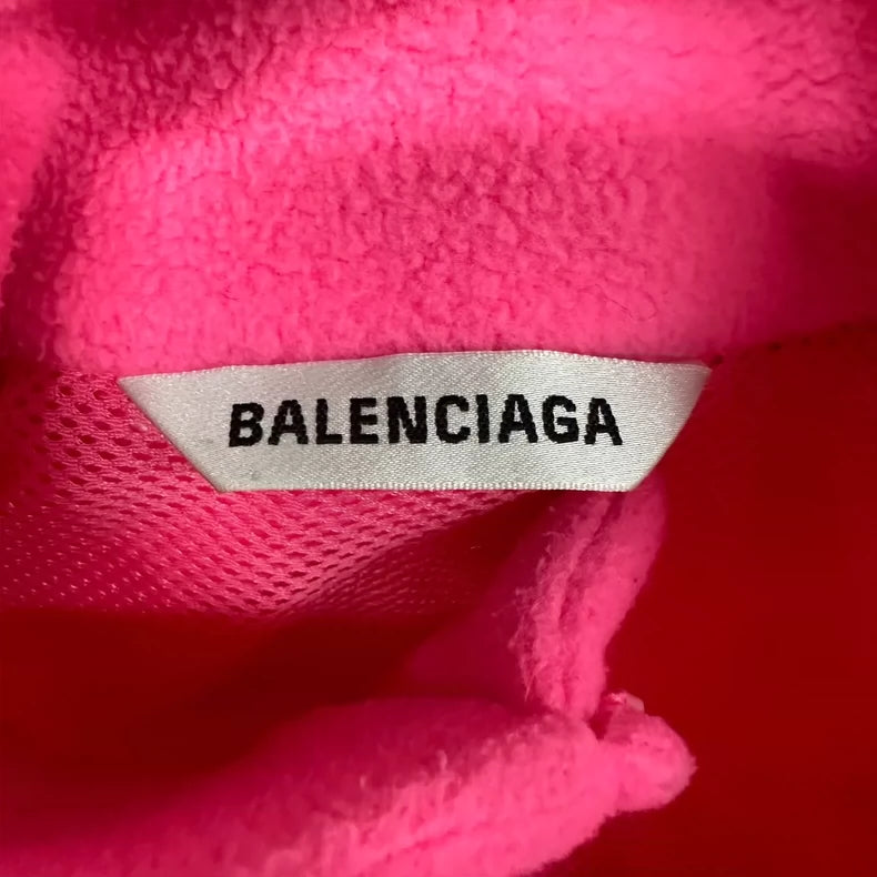 Balenciaga Pink Fleece Zip-Up Jacket