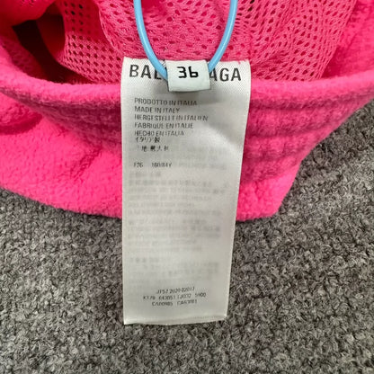 Balenciaga Pink Fleece Zip-Up Jacket