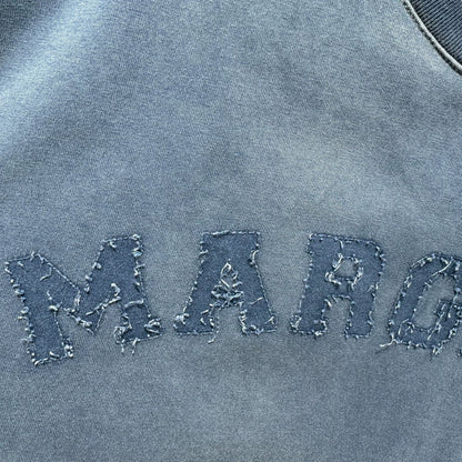 Maison Margiela Blue Logo Short Sleeve Tee