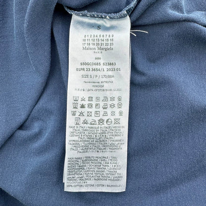 Maison Margiela Blue Logo Short Sleeve Tee