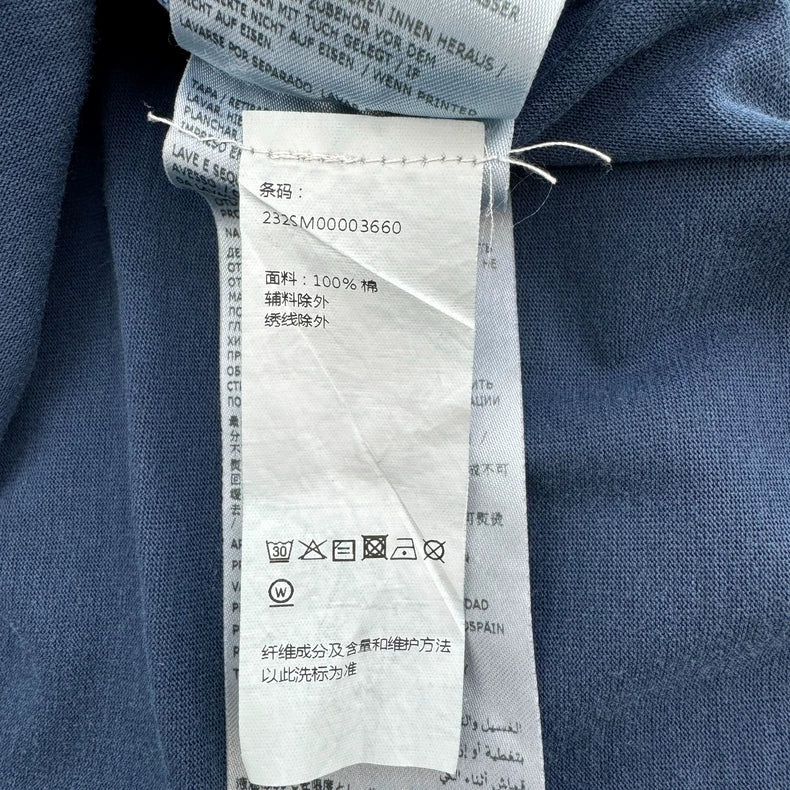 Maison Margiela Blue Logo Short Sleeve Tee