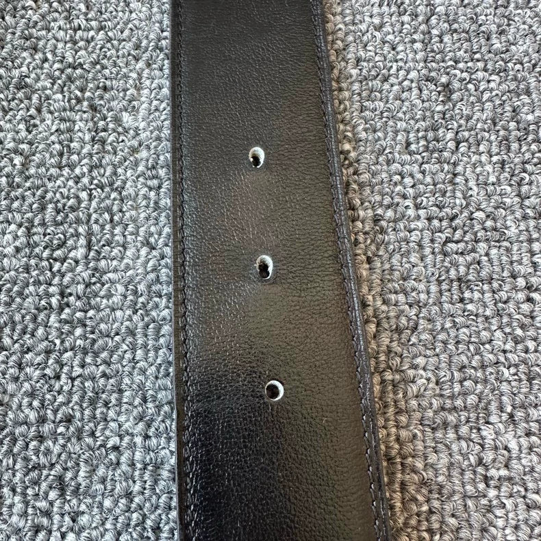 Hermes Classic Metal Buckle Leather Belt