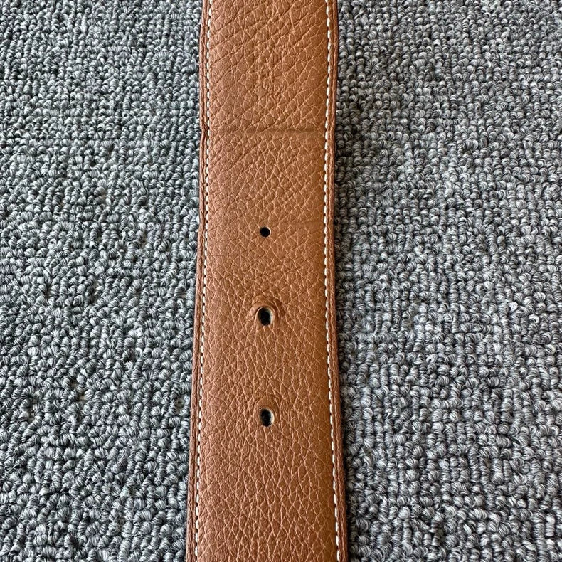 Hermes Classic Metal Buckle Leather Belt