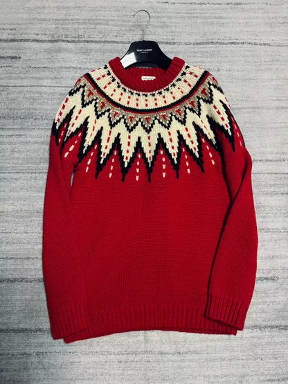 Saint Laurent 16aw Scales National Style Sweater
