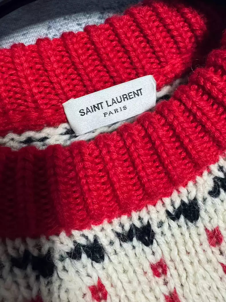 Saint Laurent 16aw Scales National Style Sweater