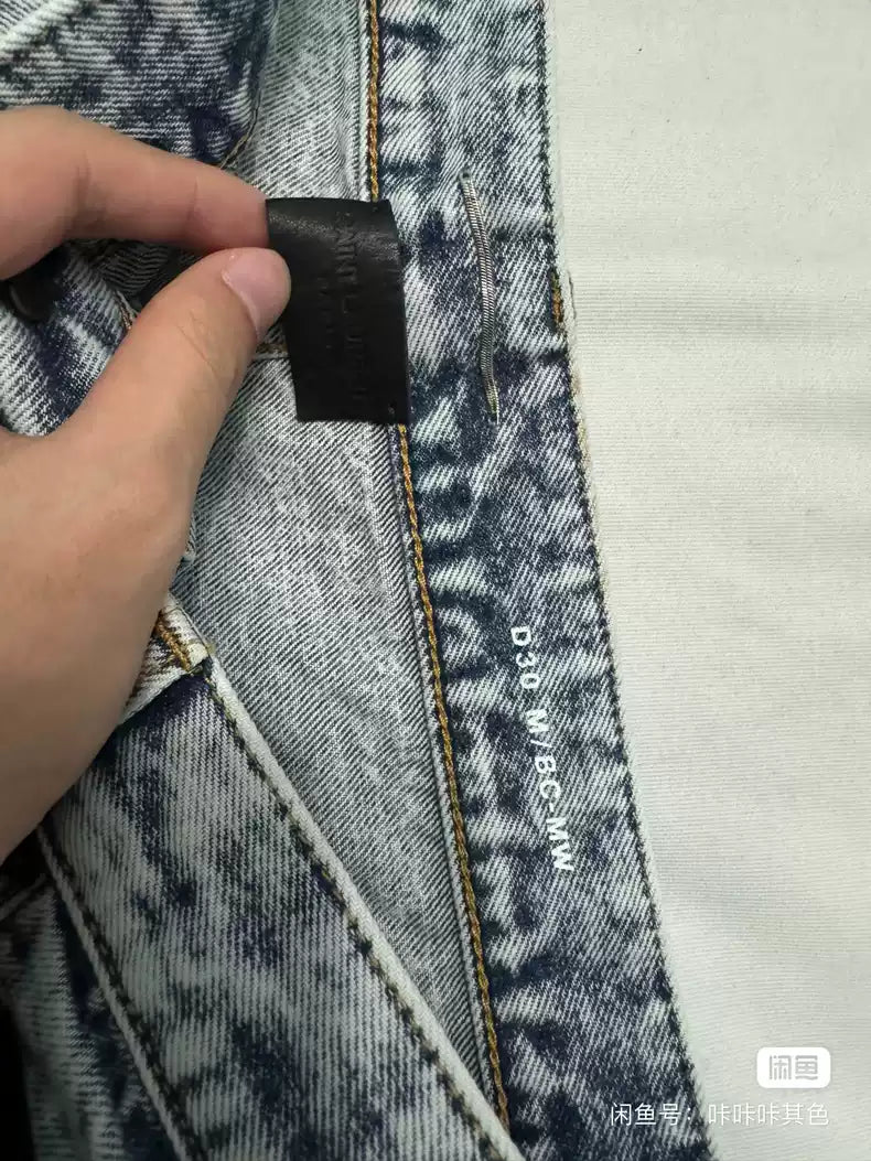 Saint Laurent brand new snowflake silhouette jeans