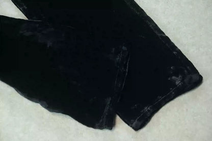 Saint Laurent black show velvet casual pants men's pants
