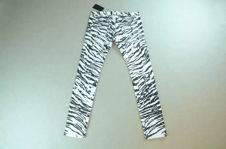 Saint Laurent show zebra jeans