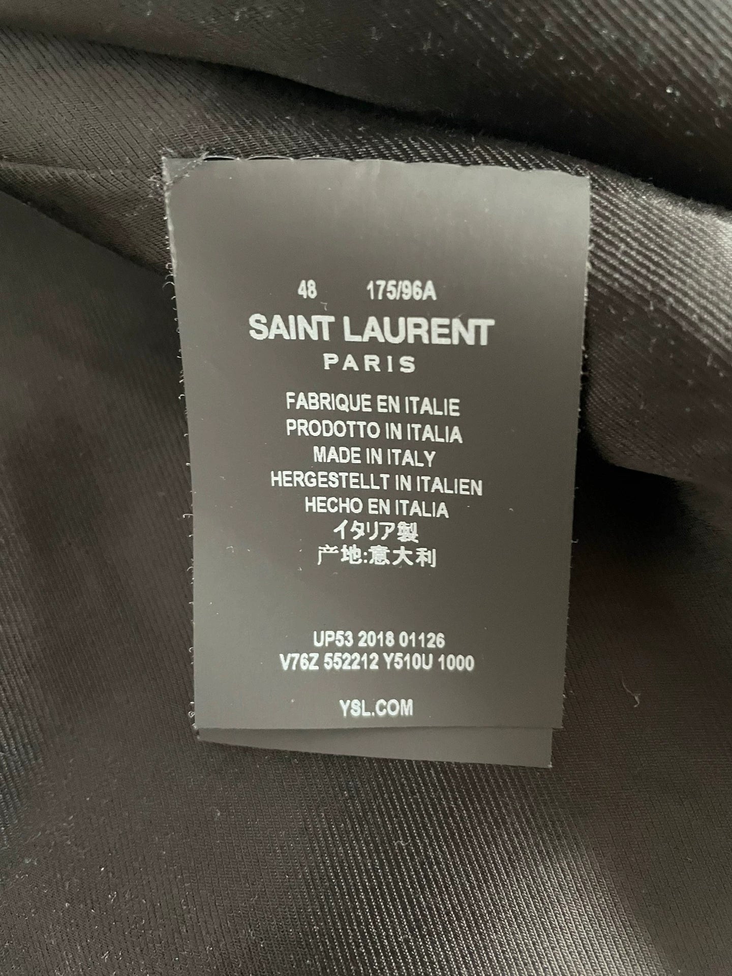 Saint Laurent Paris 2019 runway carved jacket