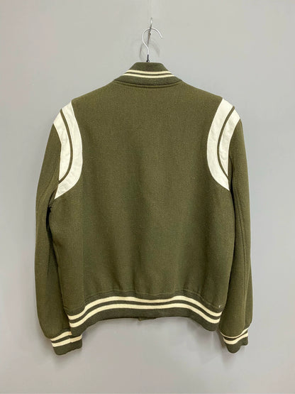 Saint Laurent Paris Olive green baseball jacket