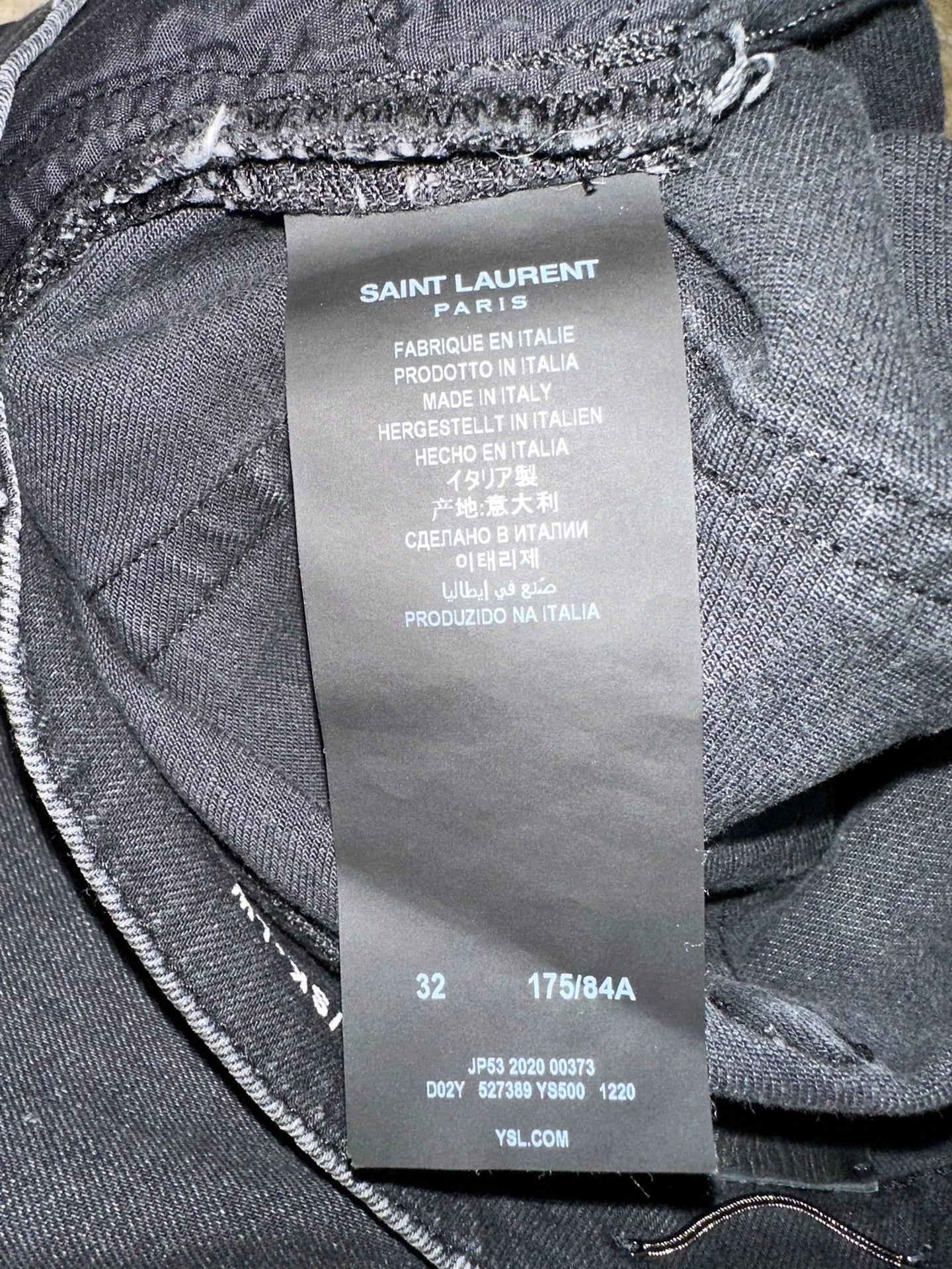 Saint Laurent Paris D02 black jeans