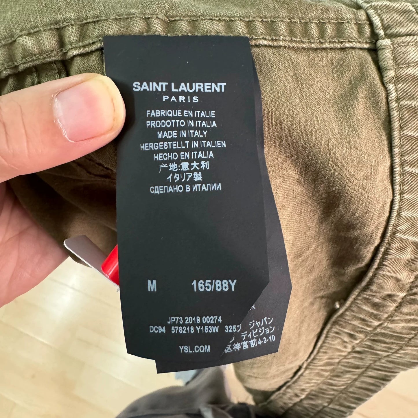 Saint Laurent Paris Military green jacket