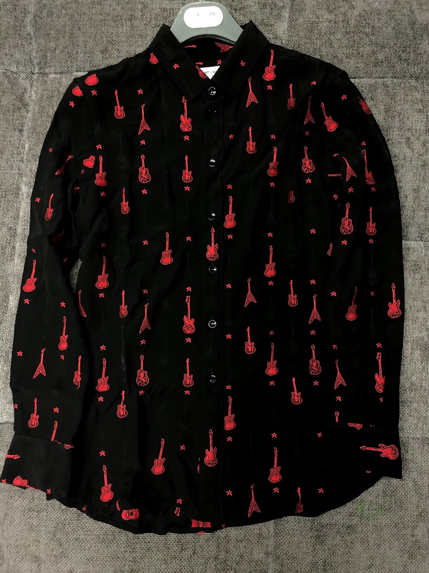 Saint Laurent Paris Black guitar shirt